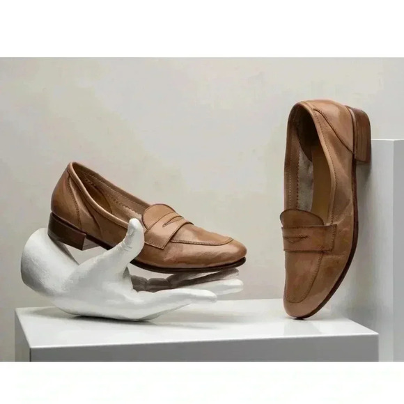 $890 LUKURE Hand crafted/painted in Italy soft Capri Kangaroo leather loafer 36 - Picture 2 of 12